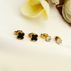 elegant dual stud earring set
