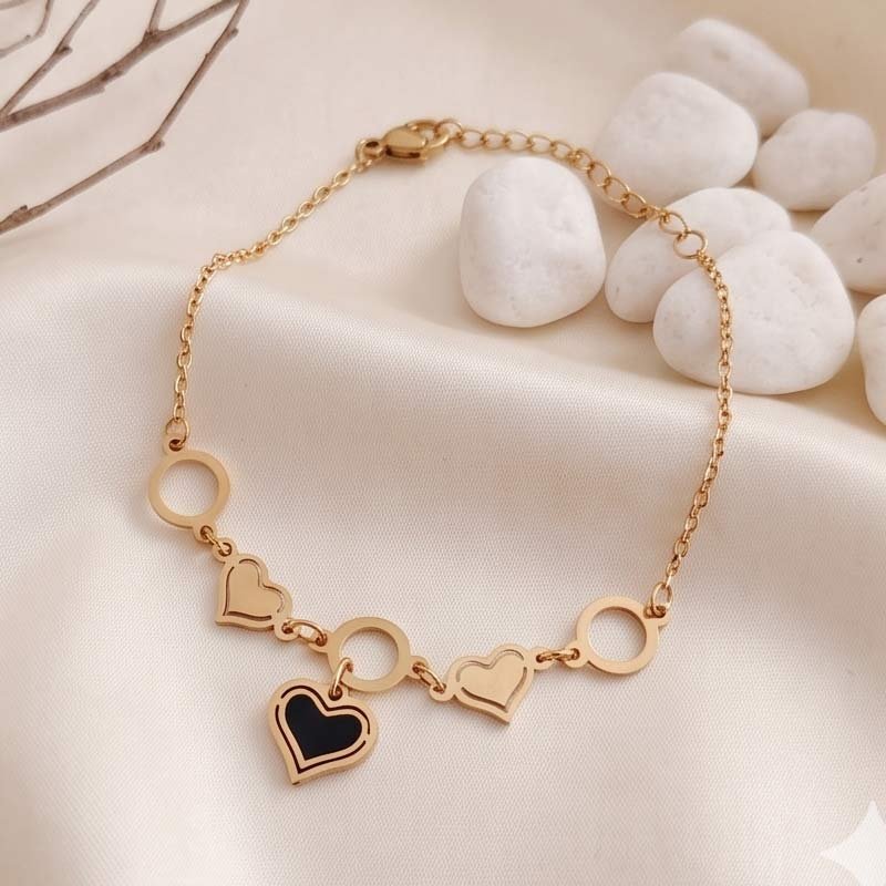 gold heart charm bracelet gold heart charm bracelet