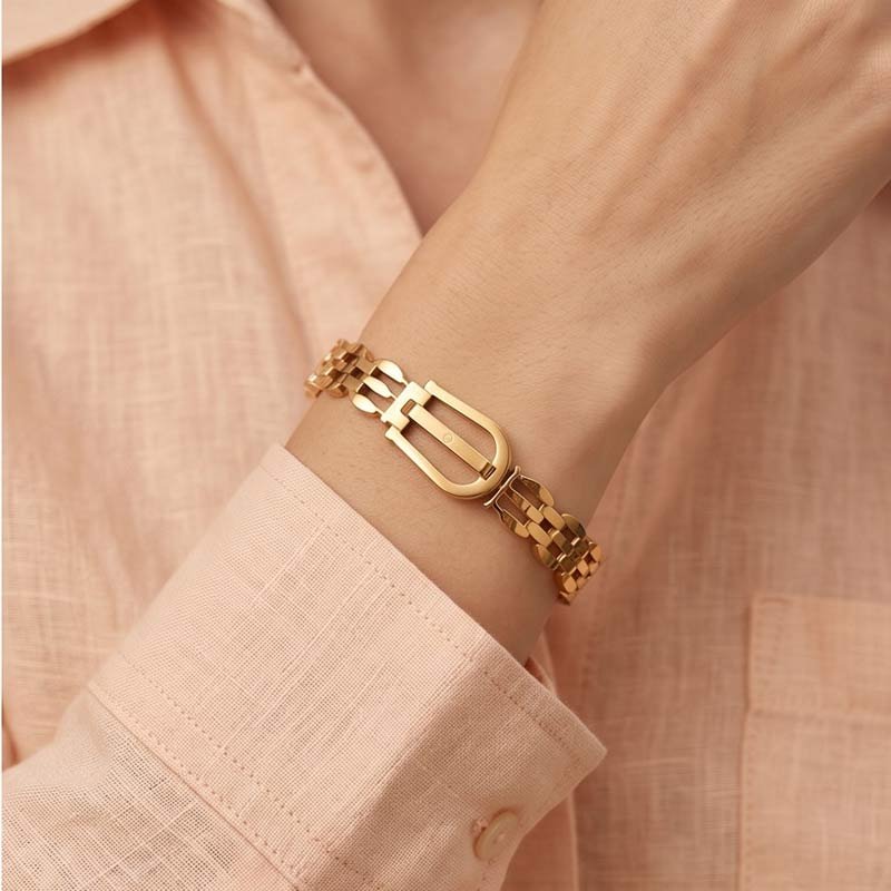 buckle link anti tarnish gold bangle buckle link anti tarnish gold bangle