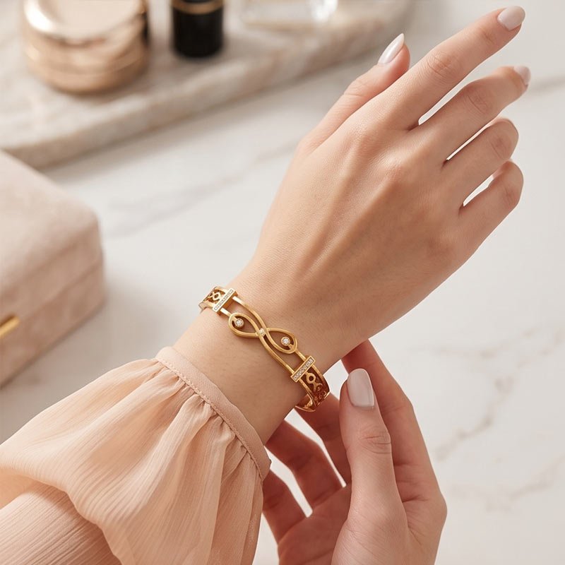 infinity crystal kada bangle infinity crystal kada bangle