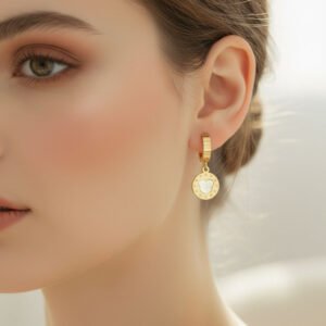 heart drop earrings