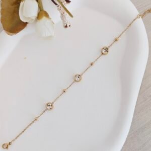 trio sparkle crystal chain bracelet