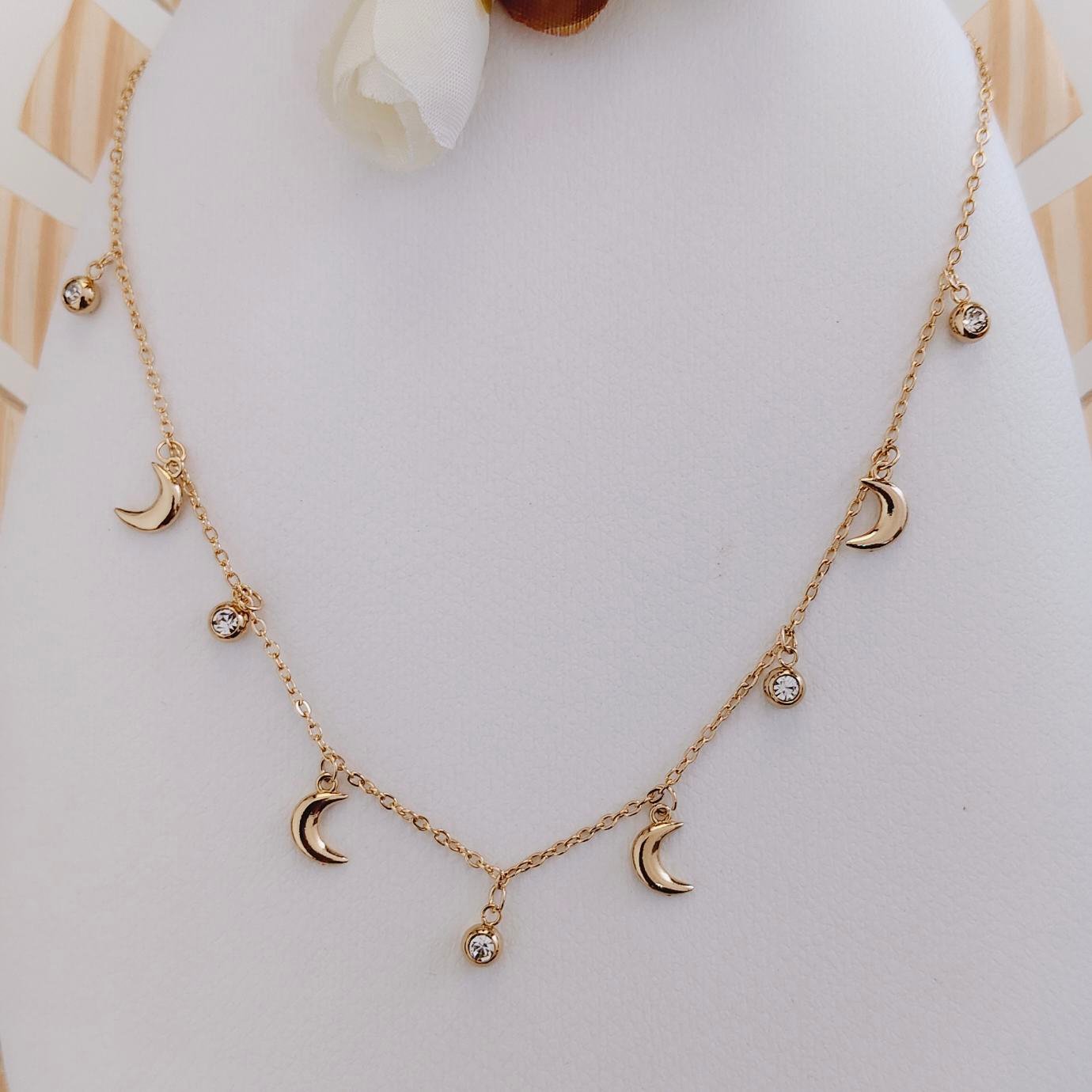 crescent moon charm necklace crescent moon charm necklace
