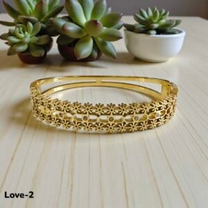 floral cutwork bangle bracelet