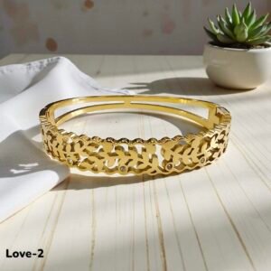 leaf filigree bangle bracelet