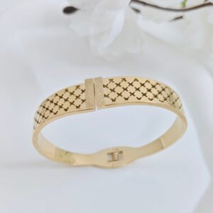 cross cutwork broad kada bangle