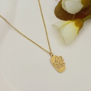 rose bloom pendant necklace