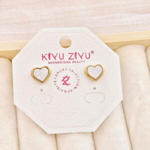 heart enamel stud earrings